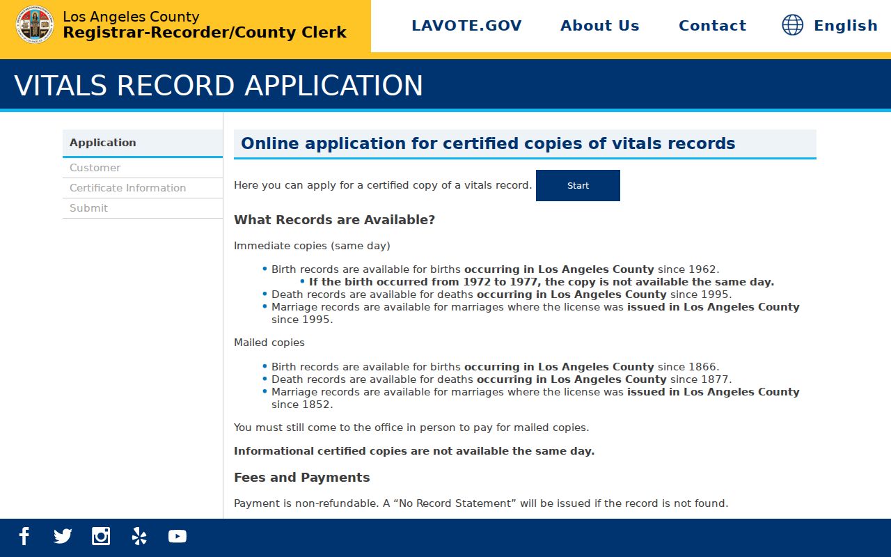Hawthorne public records birth death and marriage application